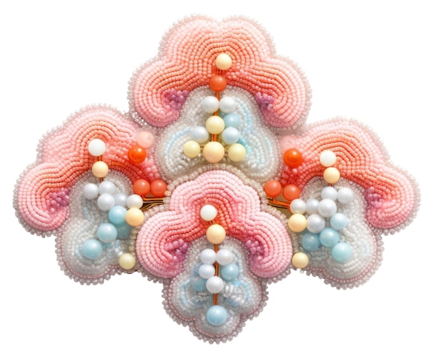 zbiór haftów w pastelowych kolorach